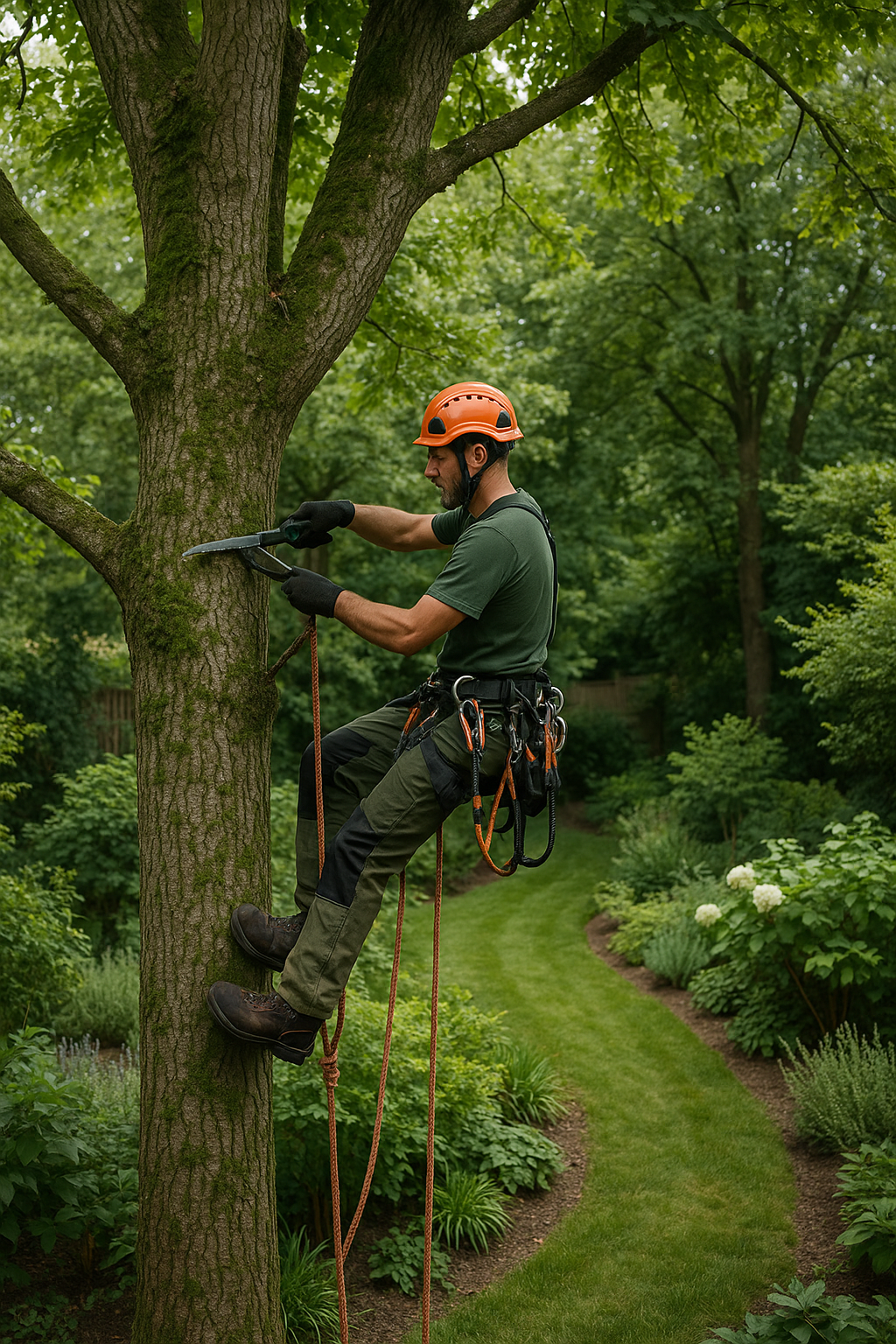Tree climber al lavoro